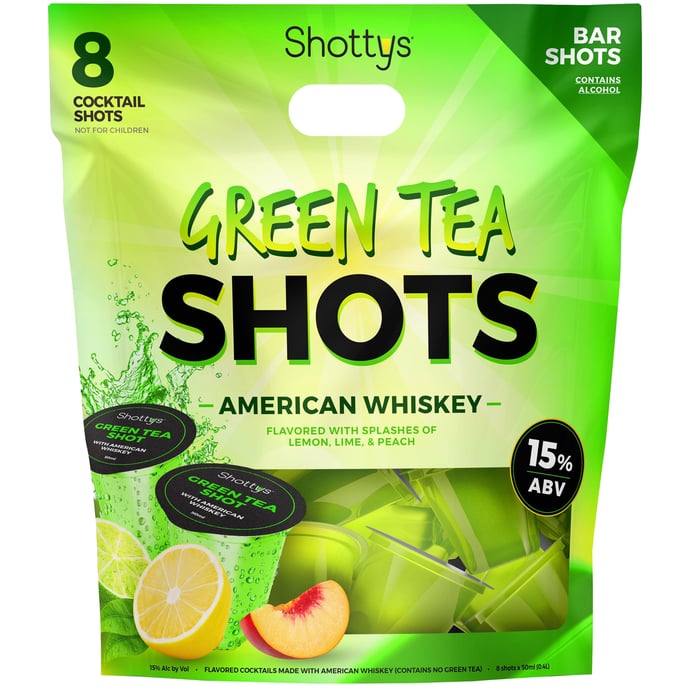 Shottys Green Tea Shot 8 Pack