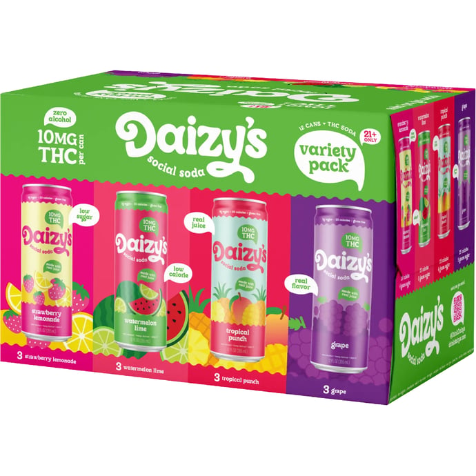 Daizy's Social Soda Variety Pack 10mg THC
