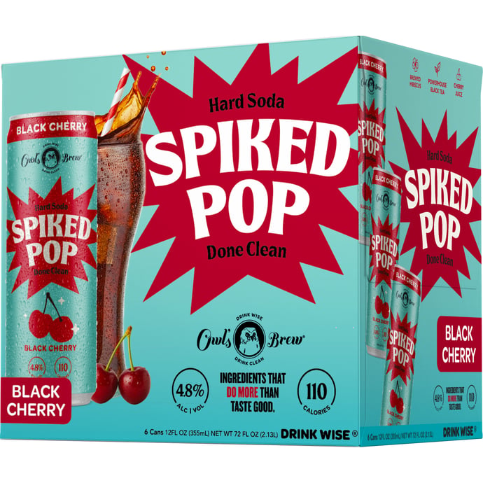 Owl's Brew Spiked Pop Black Cherry