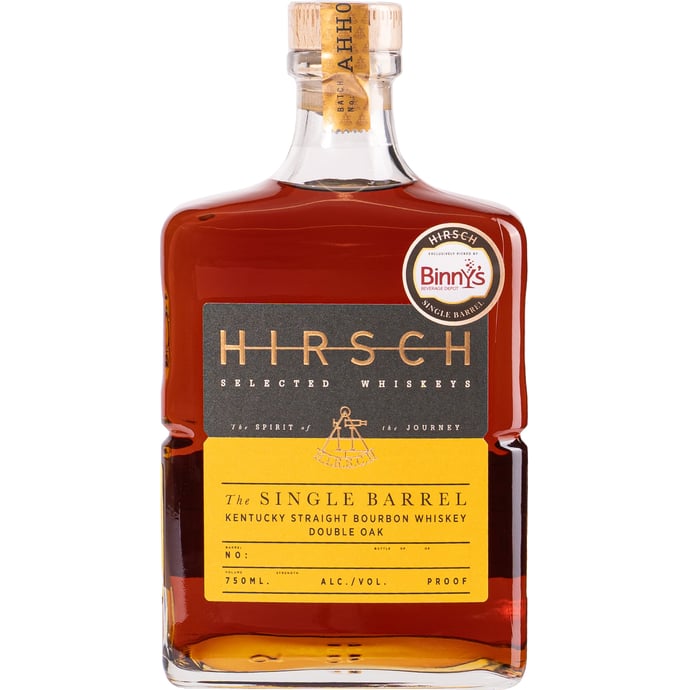 Hirsch 7 year old Double Oaked 72/13/15 Single Barrel # 91487 Kentucky Straight Bourbon Binny's Handpicked