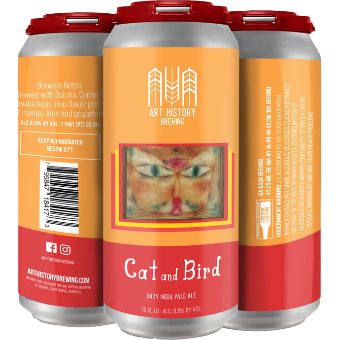 Art History Cat and Bird