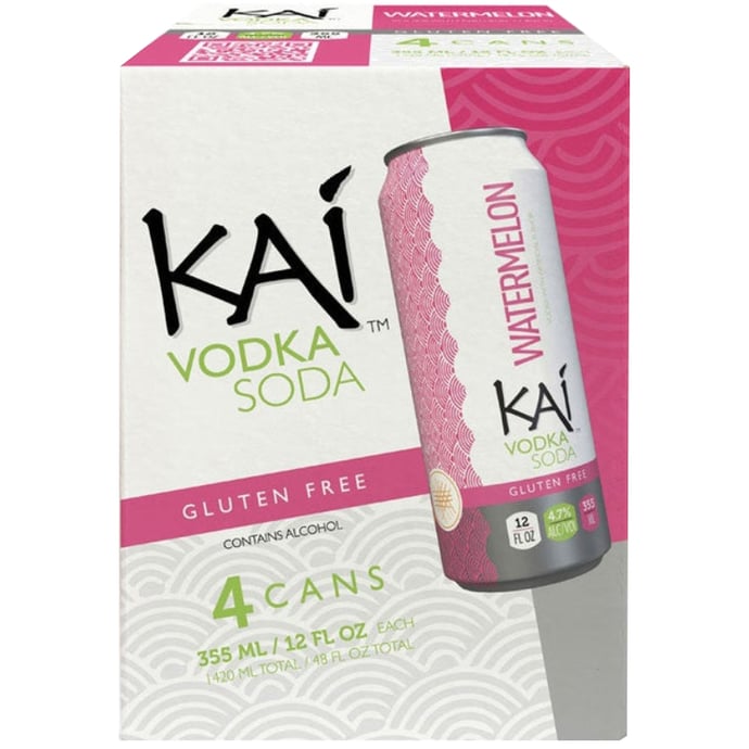 Kai Watermelon Vodka Soda 4 Pack Cans