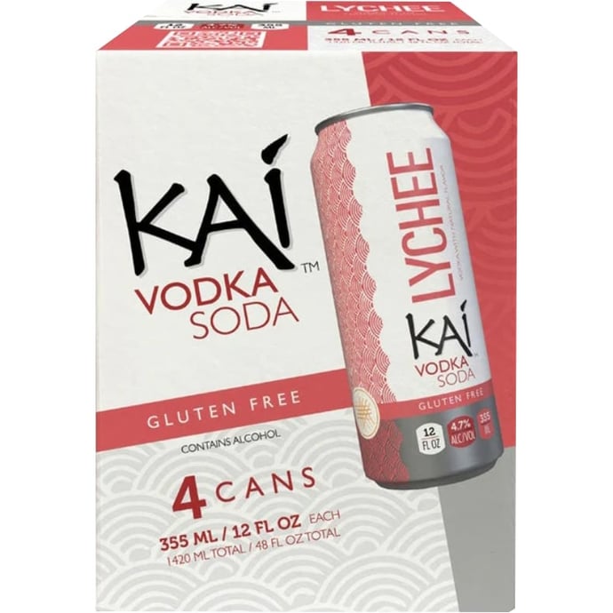 Kai Lychee Vodka Soda 4 Pack Cans