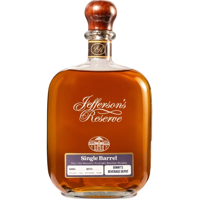 Jefferson's Reserve Single Barrel # 1259 Binny's Handpicked