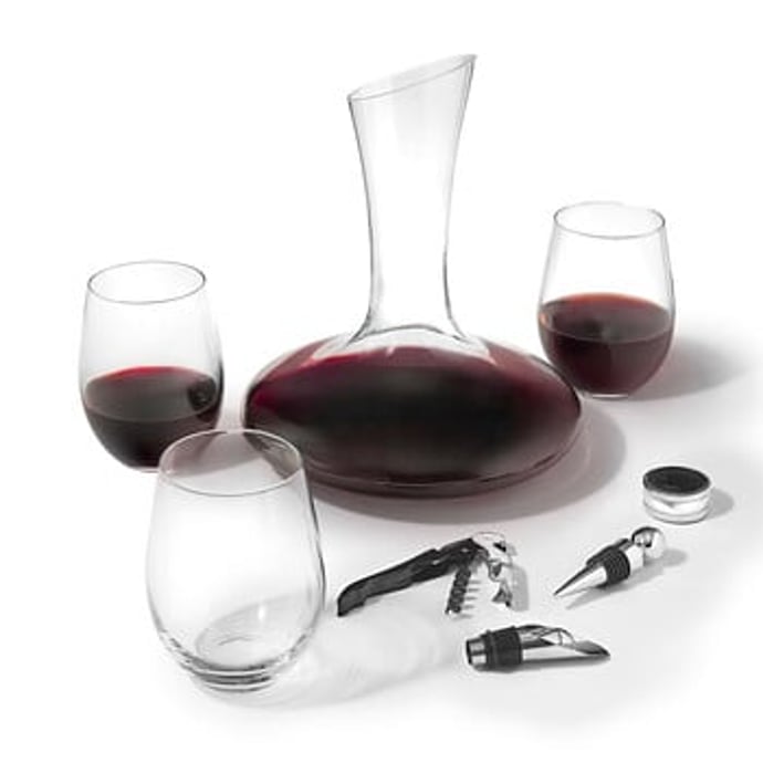 Godinger Monterey 9pc Wine Decanter and Glass Set