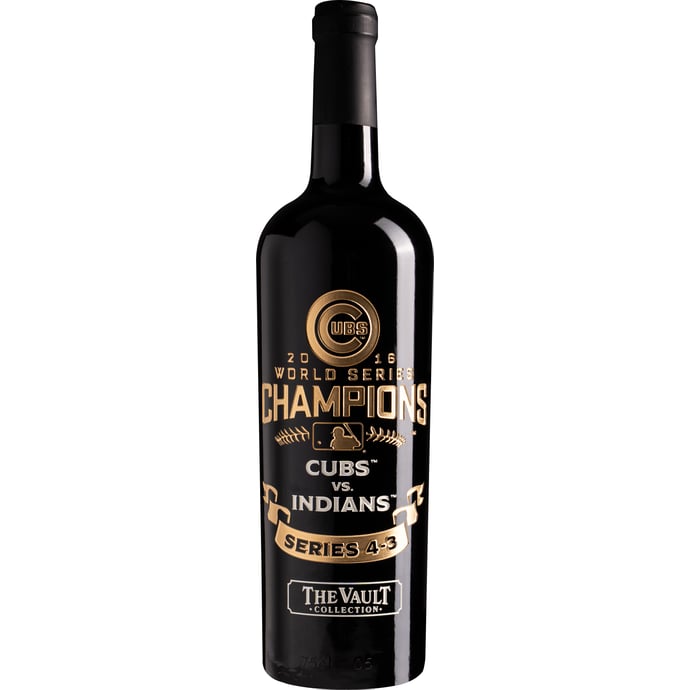 Chicago Cubs 2016 World Series Vault Etched Cabernet Sauvignon