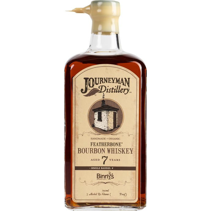 Journeyman Distillery Featherbone Bourbon 7 year old Barrel Strength Single Barrel # 18470 Binny's Handpicked