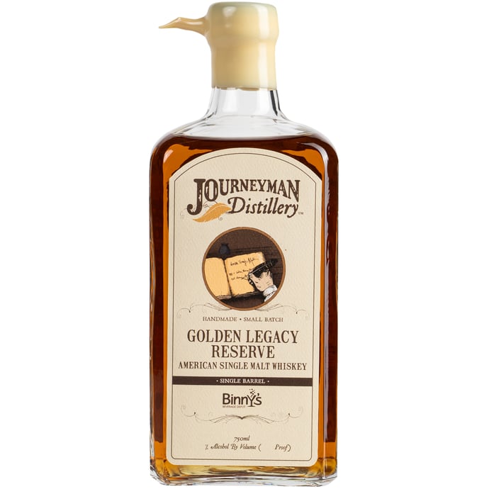 Journeyman Distillery Golden Legacy 5 year old Malt Whiskey Single Barrel # 171004 Binny's Handpicked