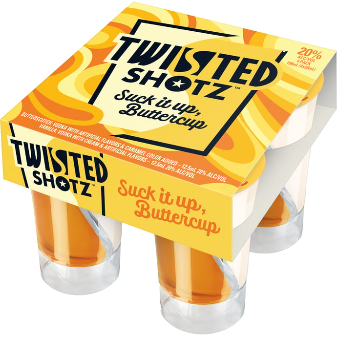 Twisted Shotz Buttery Buttercup 4 Pack
