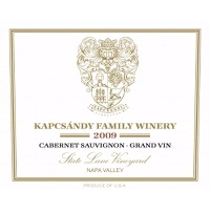 Kapcsandy Family Winery Estate Grand Vin Cabernet Sauvignon 2009