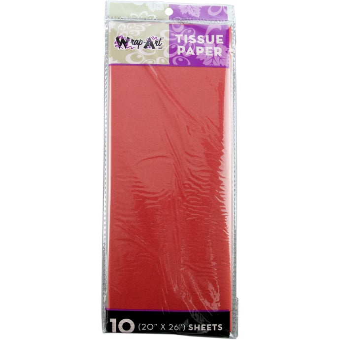 Wrap Art Tissue Paper Red 10 Sheet Pack
