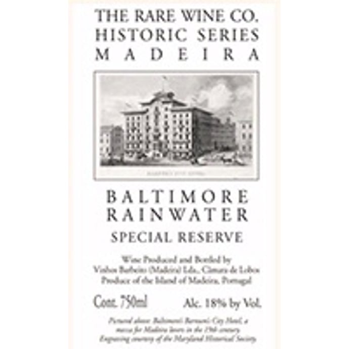 Rare Wine Company Barbeito Historic Series Baltimore Rainwater