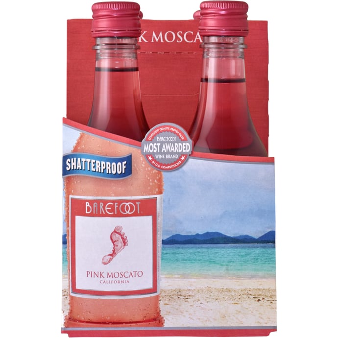 Barefoot Pink Moscato 4 Pack