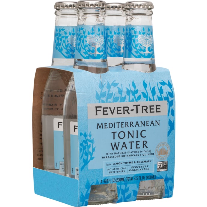 Fever Tree Mediterranean Tonic 4 Pack Bottles