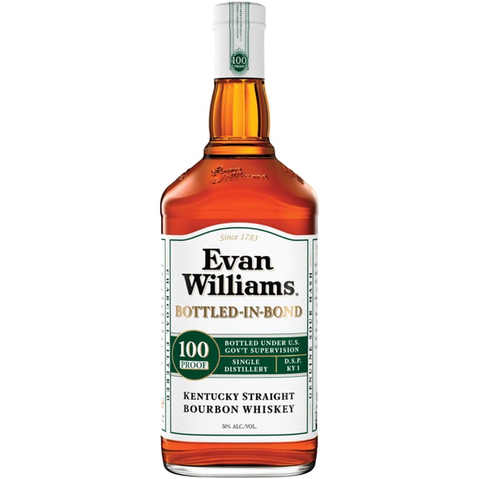 Evan Williams White Label 100 Proof Bourbon Bottled in Bond