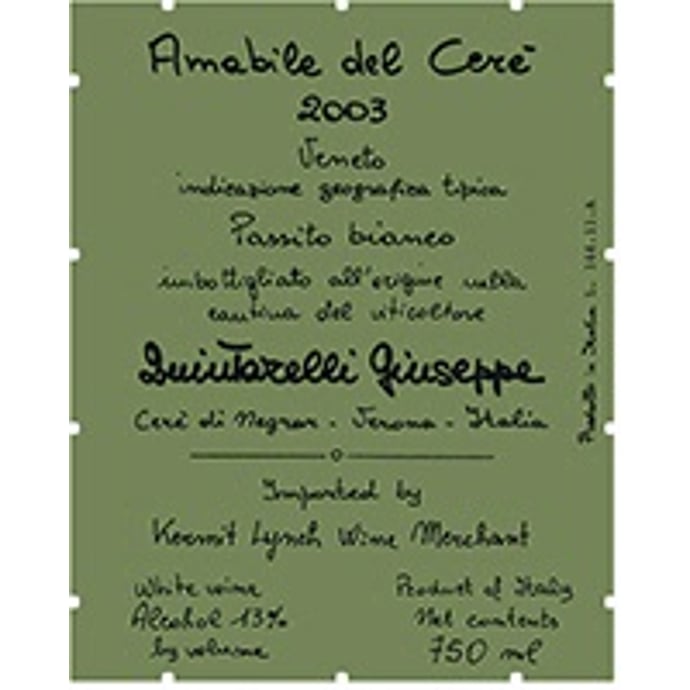 Giuseppi Quintarelli Amabile del Cere 2003 Half Bottle