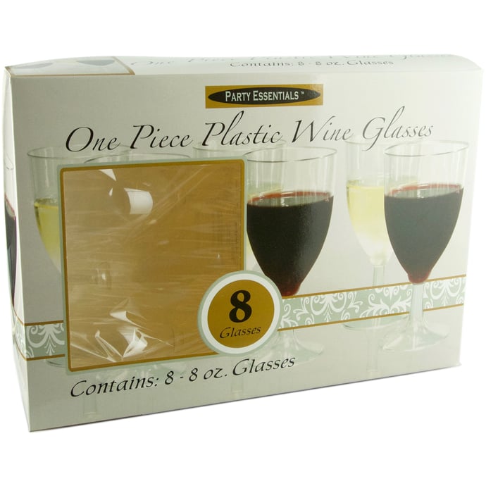 Plastic Wine Stems 8 Count Box