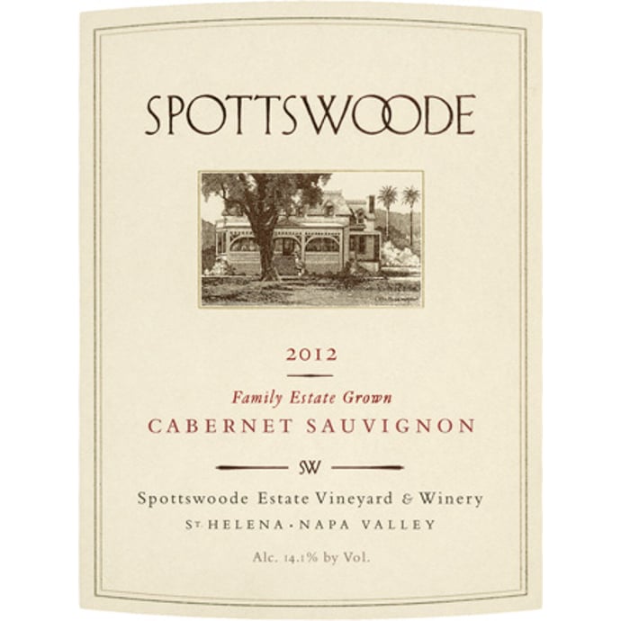 Spottswoode Estate Cabernet Sauvignon 2012