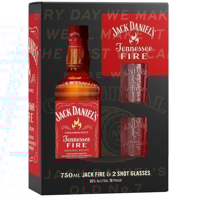Jack Daniel's Tennessee Fire w/ 2 Shot Glass