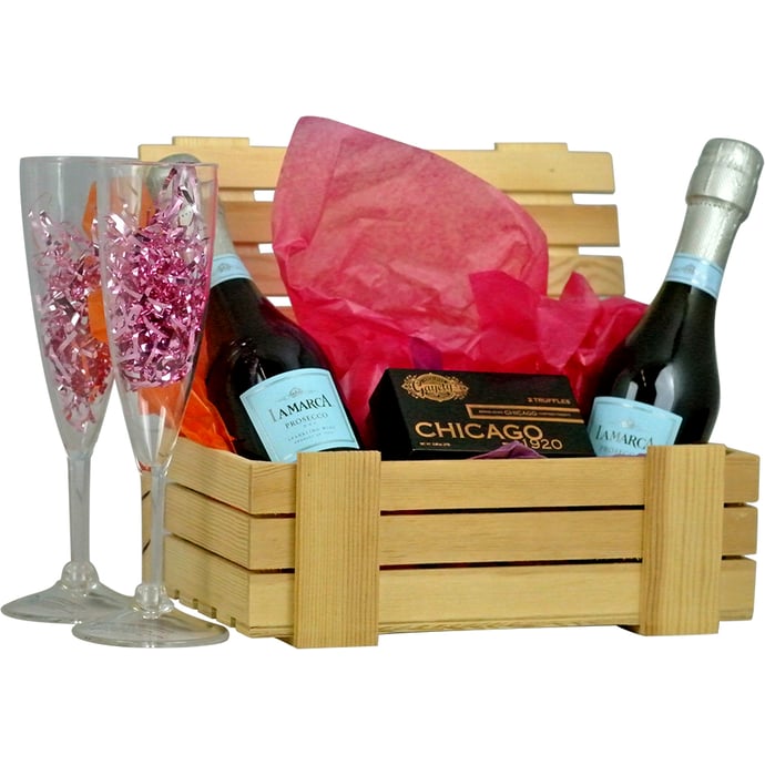 Prosecco for Two Gift Basket 2019 Half Bottle
