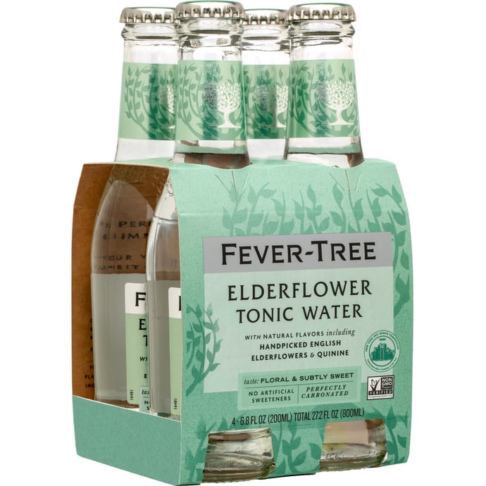 Fever Tree Elderflower Tonic Water 4 Pack Bottles