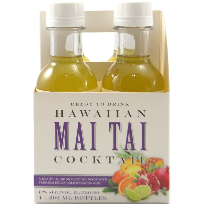 Koloa Kaua'i Mai Tai Cocktail 4 Pack Bottles
