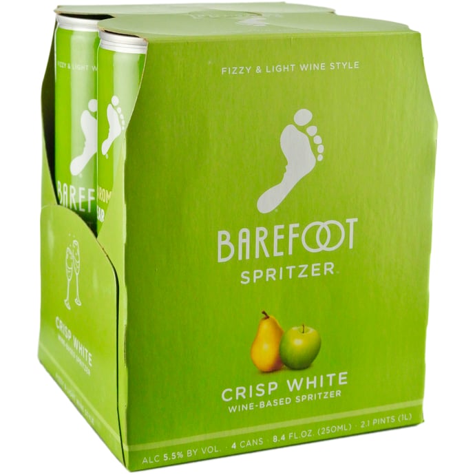 Barefoot Spritzer Crisp White 4 Pack Cans