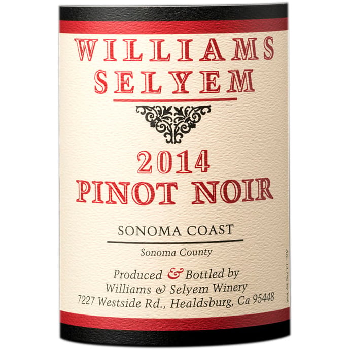 Williams Selyem Pinot Noir Sonoma Coast 2014