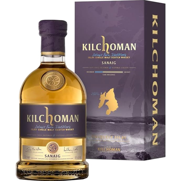 Kilchoman Sanaig aged primarily in Oloroso Sherry Cask