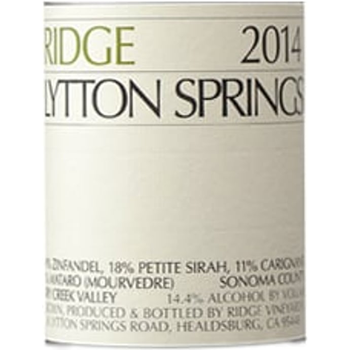 Ridge Lytton Springs 2014