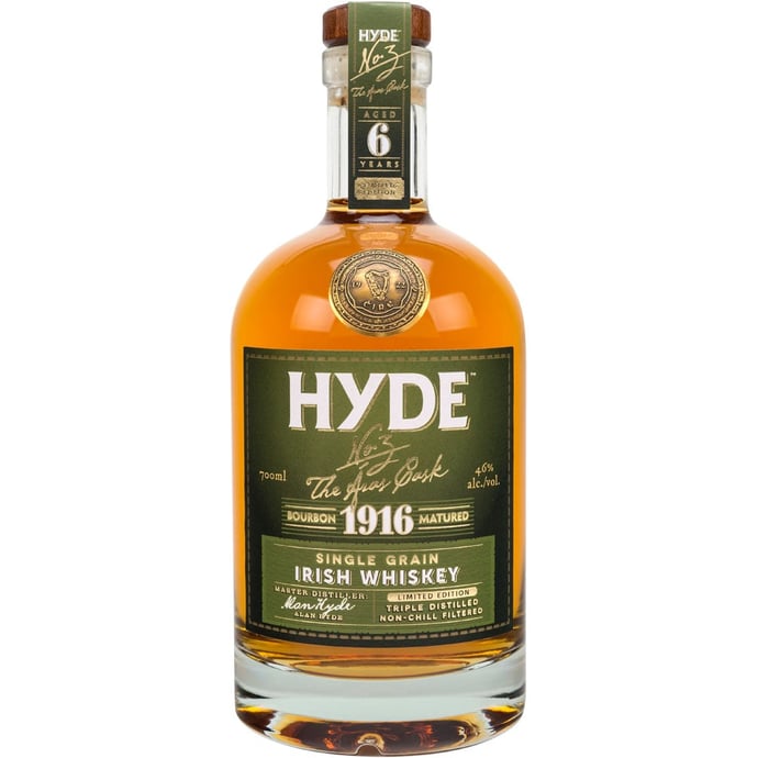 Hyde # 3 Bourbon Barrel Matured Single Grain Irish Whiskey