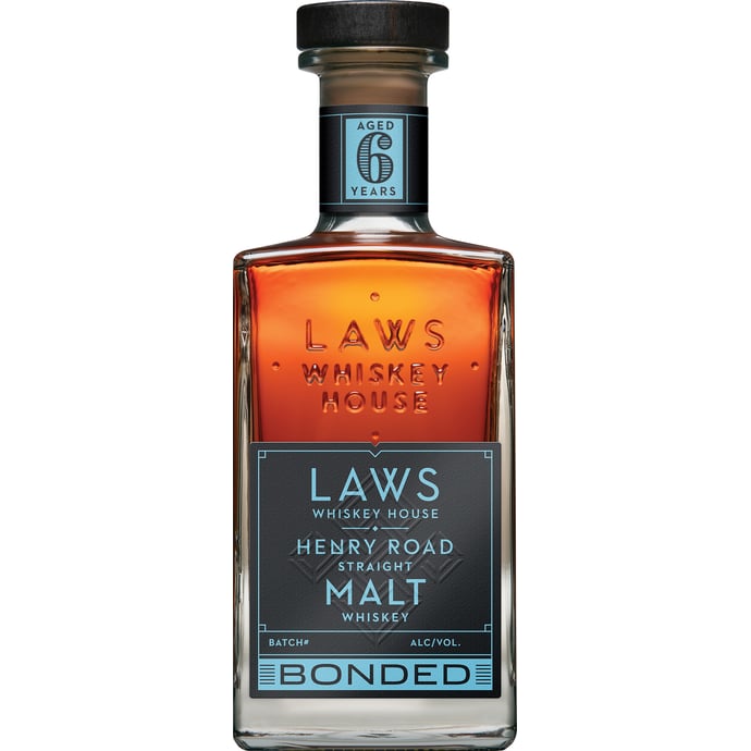 Laws Whiskey House Henry Road Straight Malt Whiskey Bottled in Bond