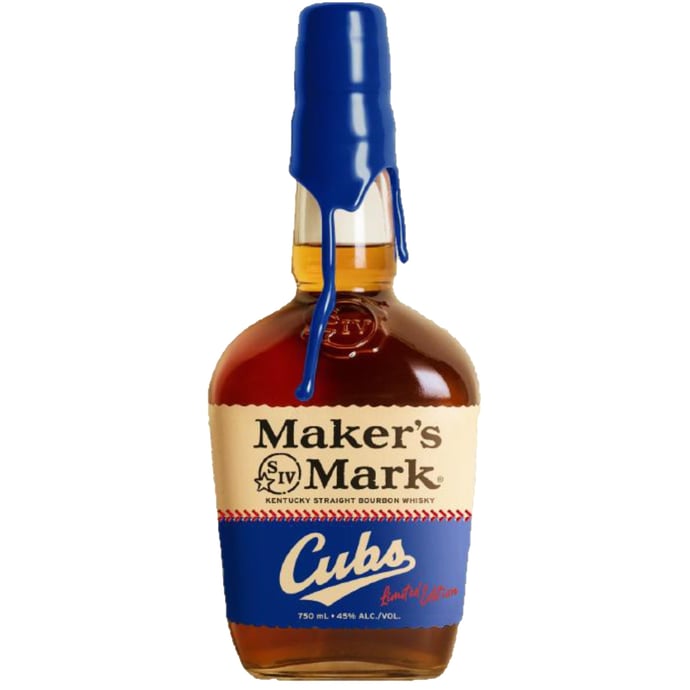 Maker's Mark Bourbon Chicago Cubs Bottle