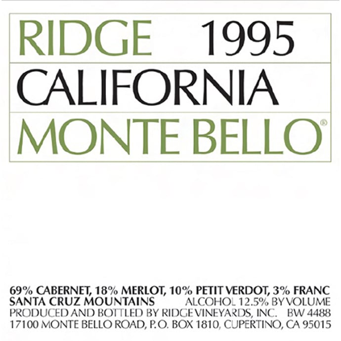 Ridge Monte Bello 1995