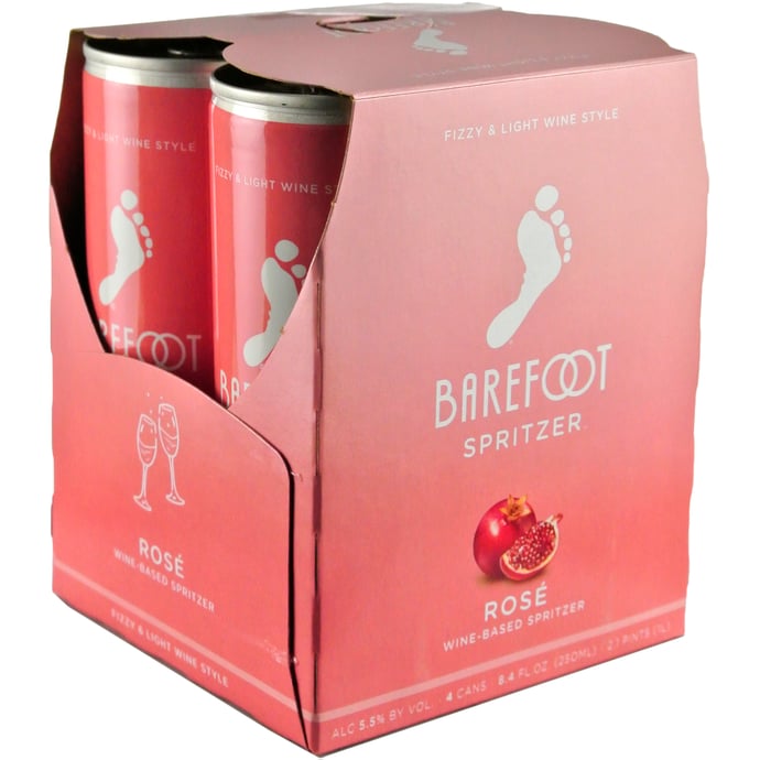 Barefoot Refresh Rose Spritzer 4 Pack Cans