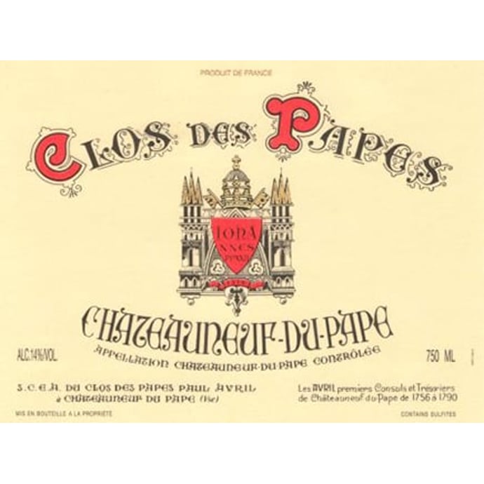 Clos des Papes Chateauneuf du Pape 2015