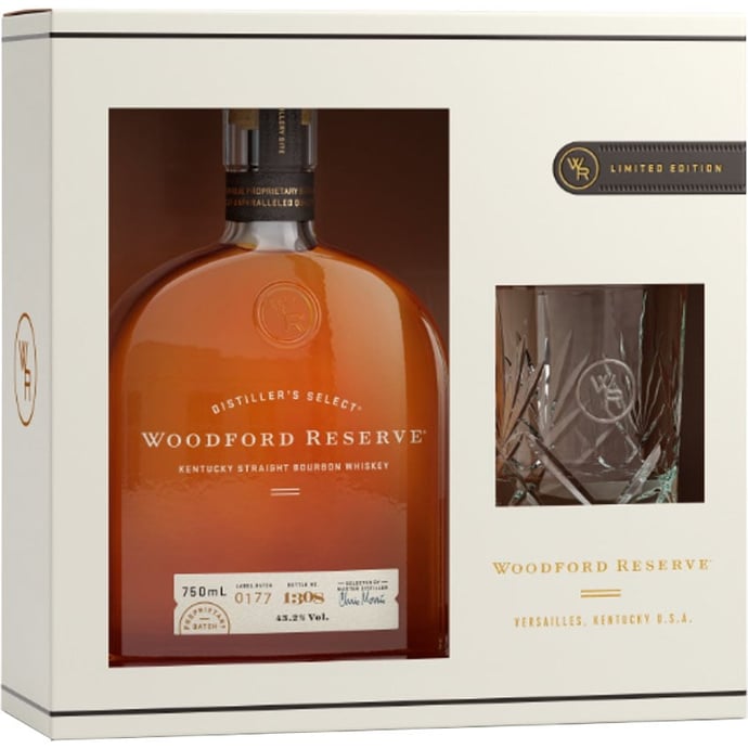 Woodford Reserve Bourbon with Rocks Glass