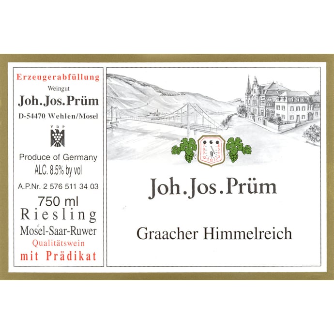 J J Prum Graacher Himmelreich Riesling Auslese 2015