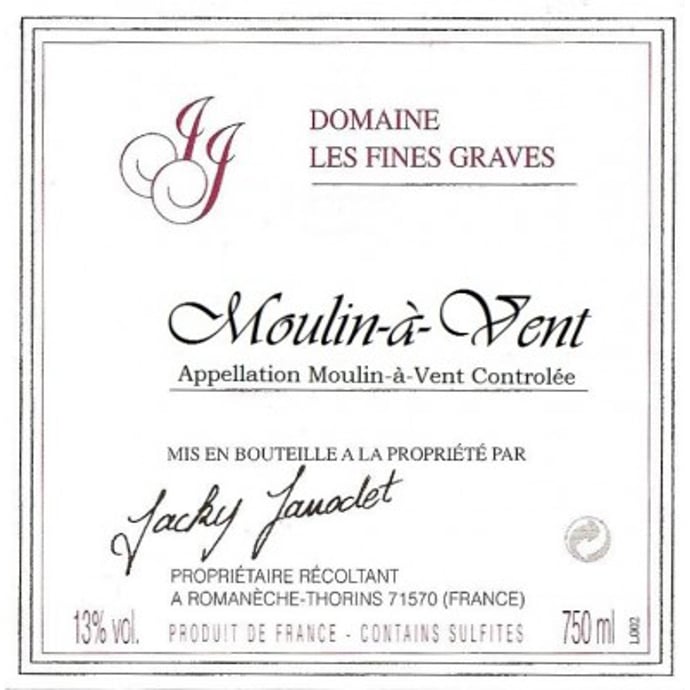 Janodet Les Fines Graves Moulin a Vent 2016