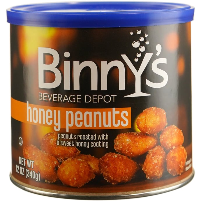 Binny's Honey Roasted Peanuts (Pop Top Can)