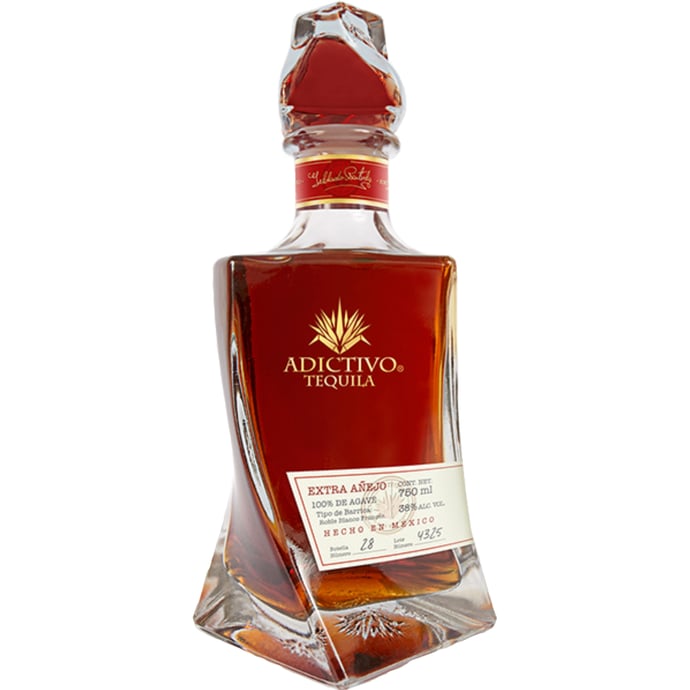 Adictivo Extra Anejo Tequila Clear Bottle