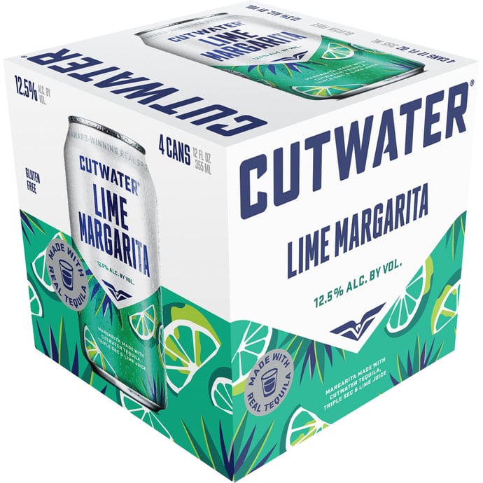 Cutwater Spirits Lime Margarita Ready to Drink Cocktail 4 Pack Cans