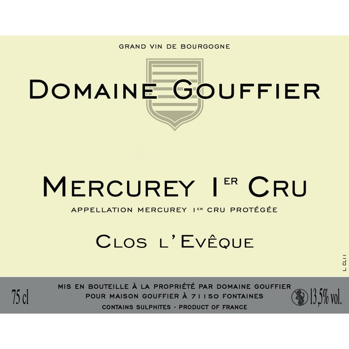 Domaine Gouffier Clos l'Eveque Mercurey Rouge 2016