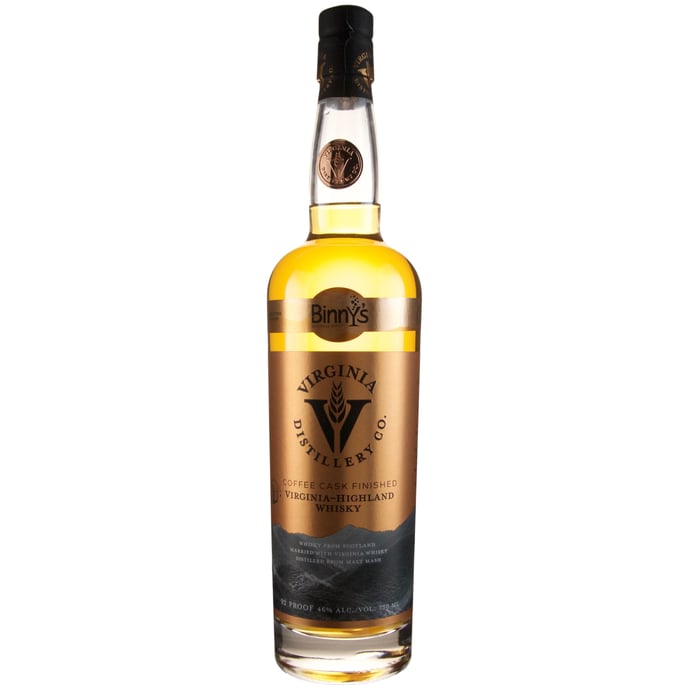 Virginia Distillery Company Coffee Cask Finshied Virginia Highland Malt Binny's Select