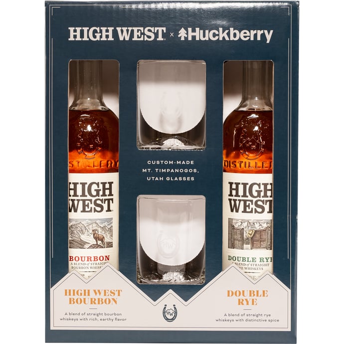 High West Bourbon and Double Rye with Glasses