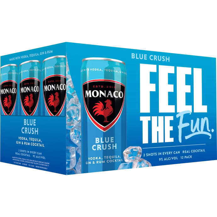 Monaco Blue Crush Cocktail 12 Pack Cans