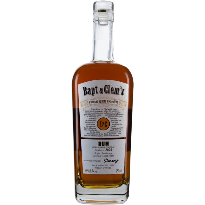 Bapt & Clem's Vintage Guadelope Rhum From Raimonenq Distillery 2009