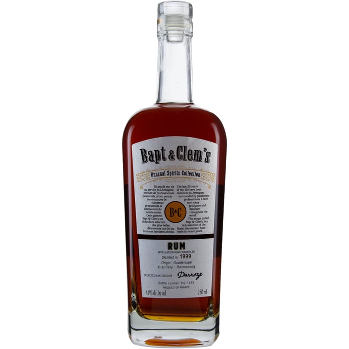 Bapt & Clem's Vintage Guadelope Rhum From Raimonenq Distillery 1999