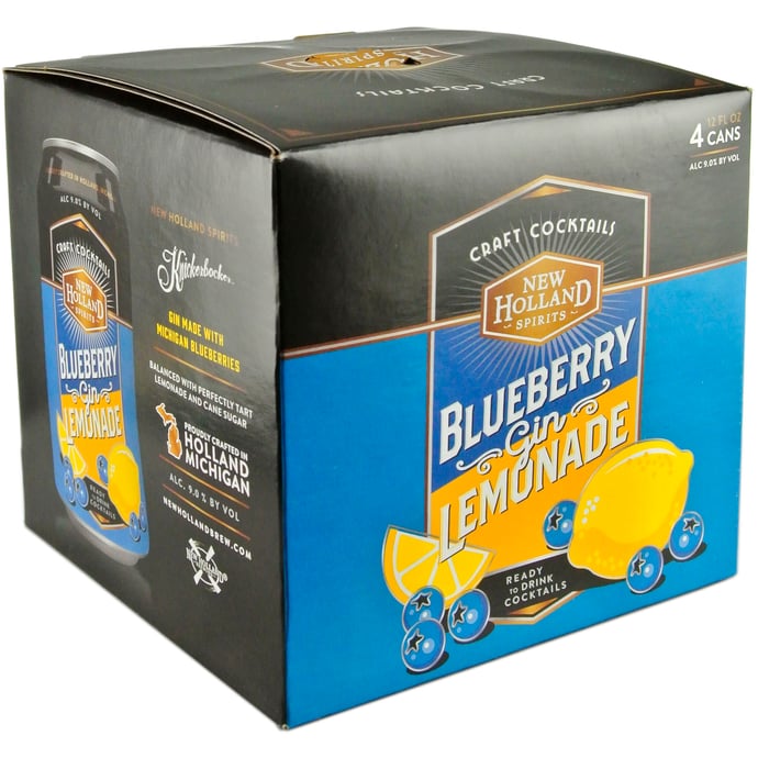 New Holland Spirits Blueberry Gin Lemonade Craft Cocktail