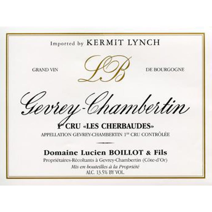Domaine Lucien Boillot et Fils Gevrey Chambertin Les Cherbaudes 2016